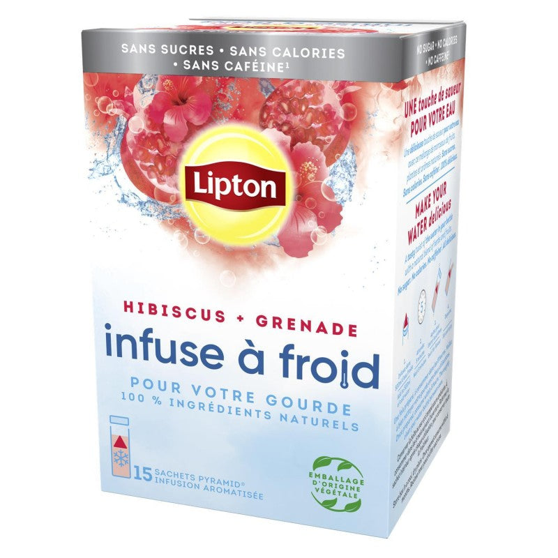 LIPTON Infusion À Froid Hibiscus Grenade X15 38G - Marché Du Coin
