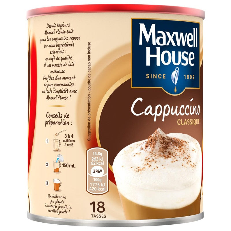 MAXWELL HOUSE Cappuccino 280G - Marché Du Coin