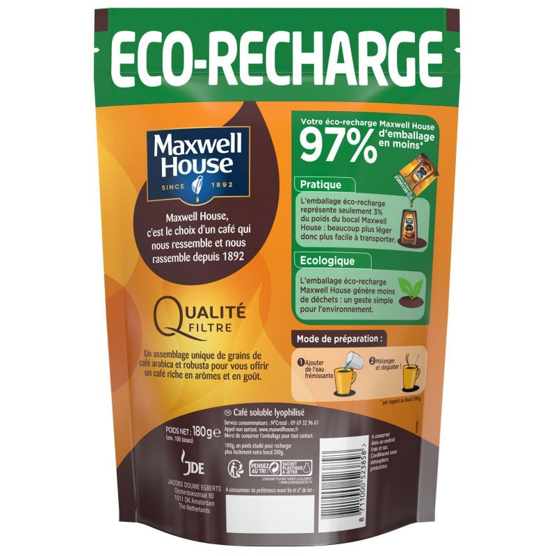 MAXWELL HOUSE Éco-Recharge 180G - Marché Du Coin