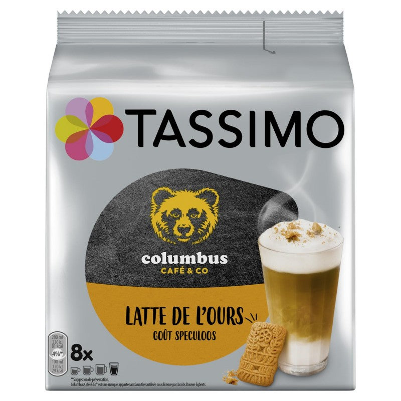 TASSIMO Tassimo Columbus Latte De L'Ours Café En Dosettes X8 268G - Marché Du Coin