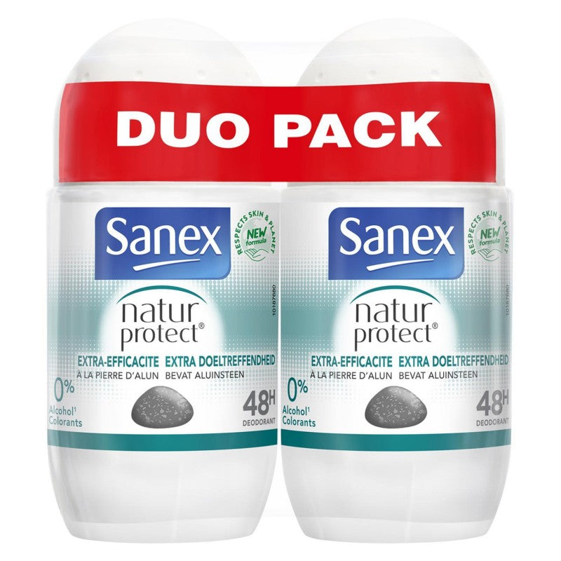 SANEX Deodorant Natural Protect Extra Efficency Roll-On 2X50Ml - Marché Du Coin