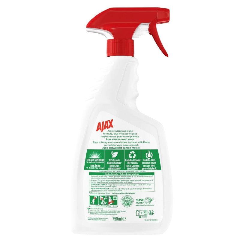 AJAX Spray Nettoyant Vitres Eco Responsable Neutre 750Ml - Marché Du Coin