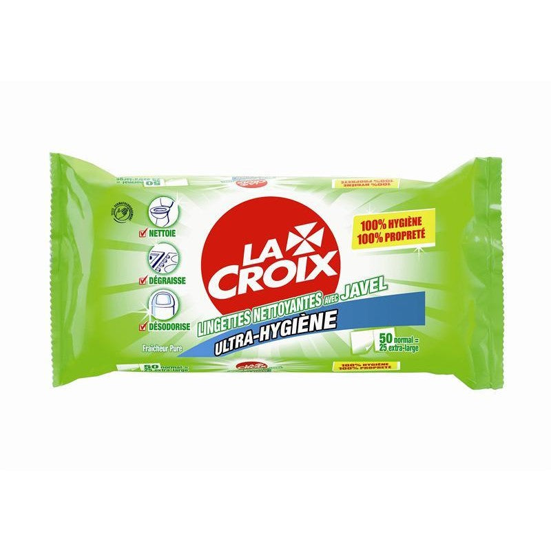 LA CROIX Multi-Usages Nettoyant Ménager Fraicheur Pure 50 Lingettes - Marché Du Coin
