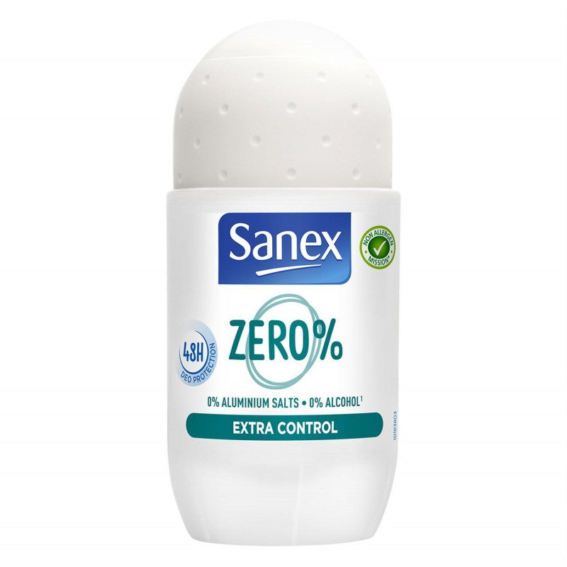 SANEX Deodorant Roll-On Zero% Extra Control 50Ml - Marché Du Coin