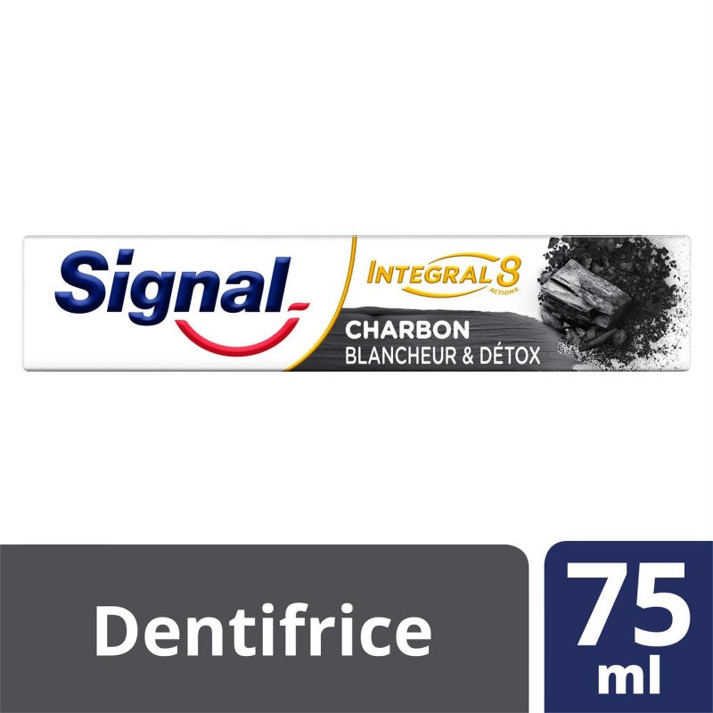 SIGNAL Dentifrice Antibactérien Integrale 8 Nature Eléments Charbon 75Ml - Marché Du Coin
