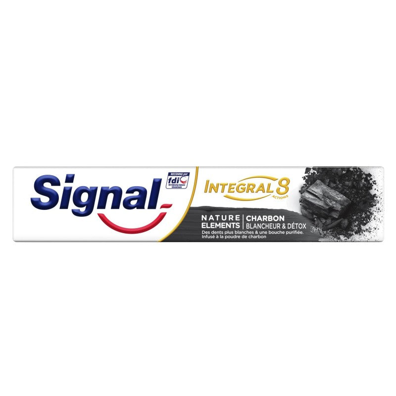 SIGNAL Dentifrice Antibactérien Integrale 8 Nature Eléments Charbon 75Ml - Marché Du Coin