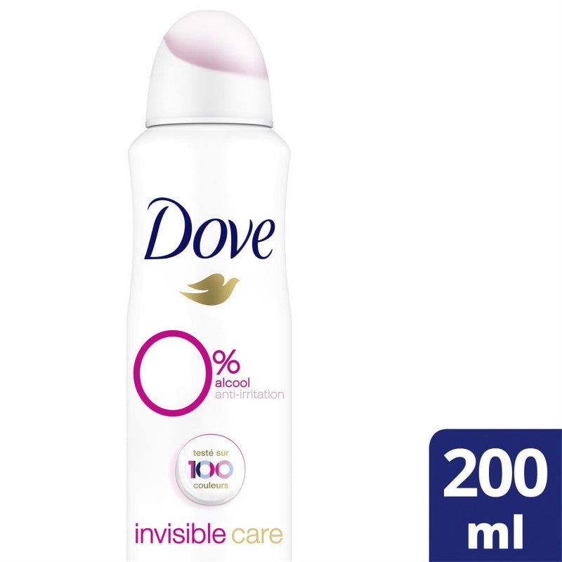DOVE Déodorant Femme Invisible Care 0% Sels D'Aluminum 200 Ml - Marché Du Coin