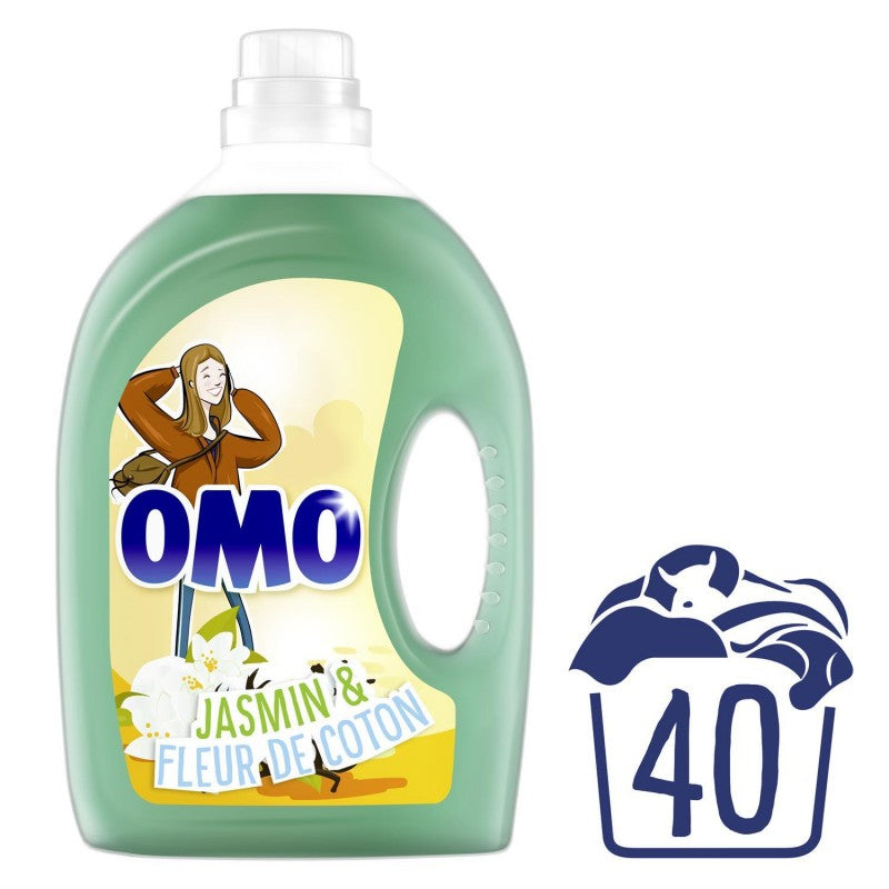 OMO Lessive Liquide Jasmin & Fleur De Coton 2L - Marché Du Coin