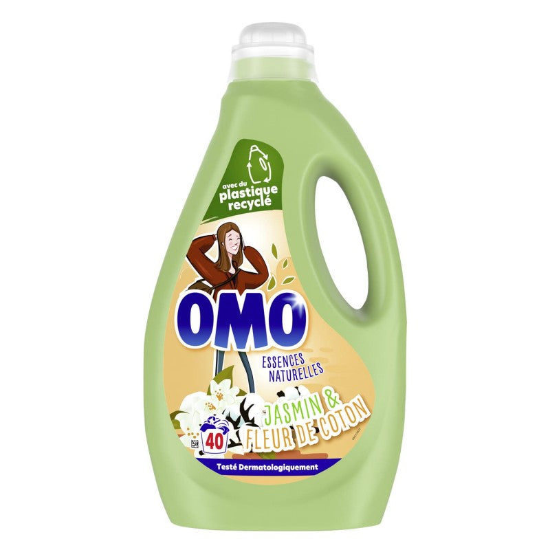 OMO Lessive Liquide Jasmin & Fleur De Coton 2L - Marché Du Coin