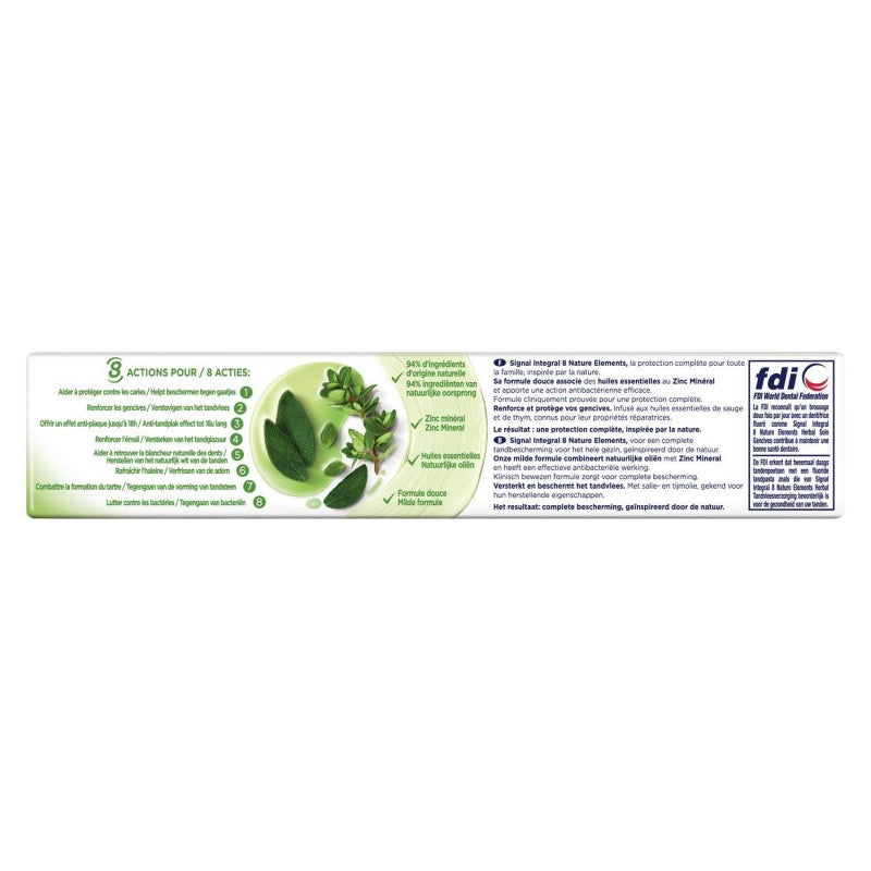 SIGNAL Dentifrice Integral Nature Essence Gencives Thym 75Ml - Marché Du Coin