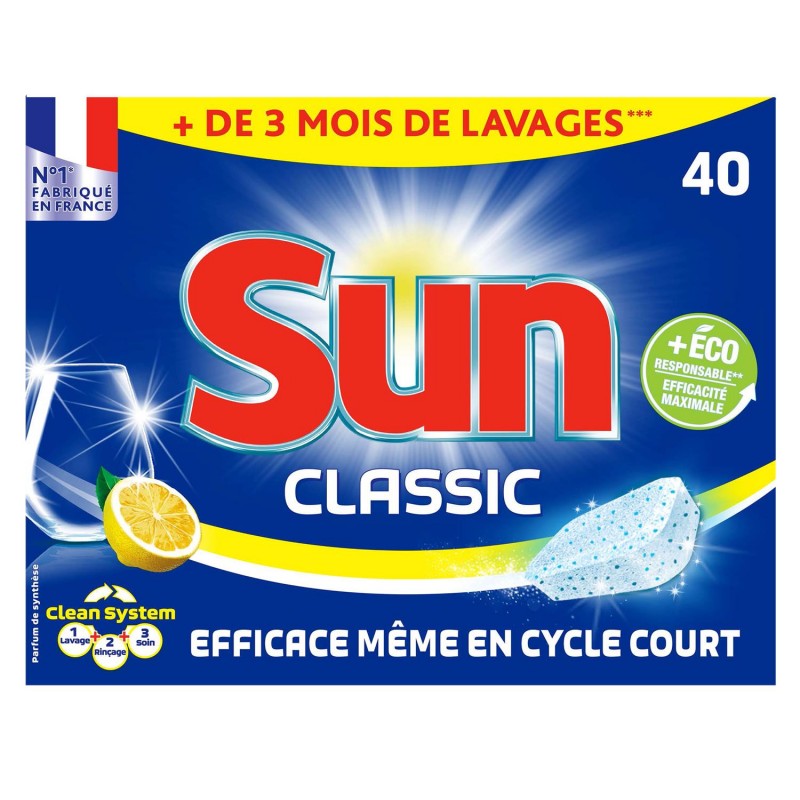 SUN Tablettes Standard Citron 40 Tablettes - Marché Du Coin