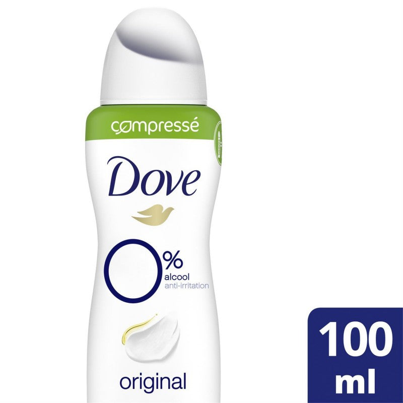 DOVE 0% Original Déodorant Atomiseur Compressé 100Ml - Marché Du Coin