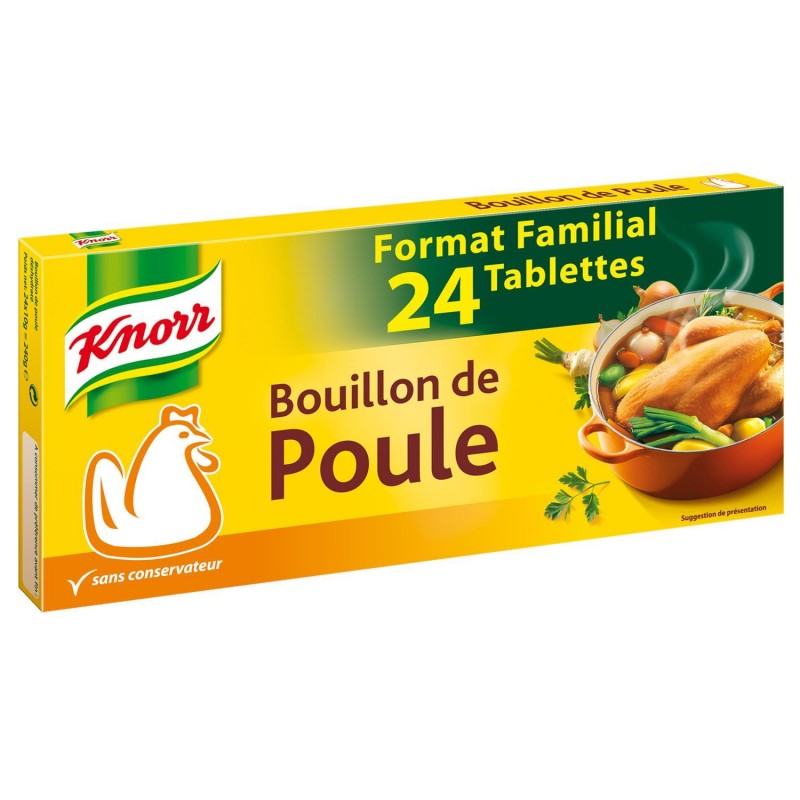 KNORR Bouillon De Poule 24 Tablettes 240G - Marché Du Coin