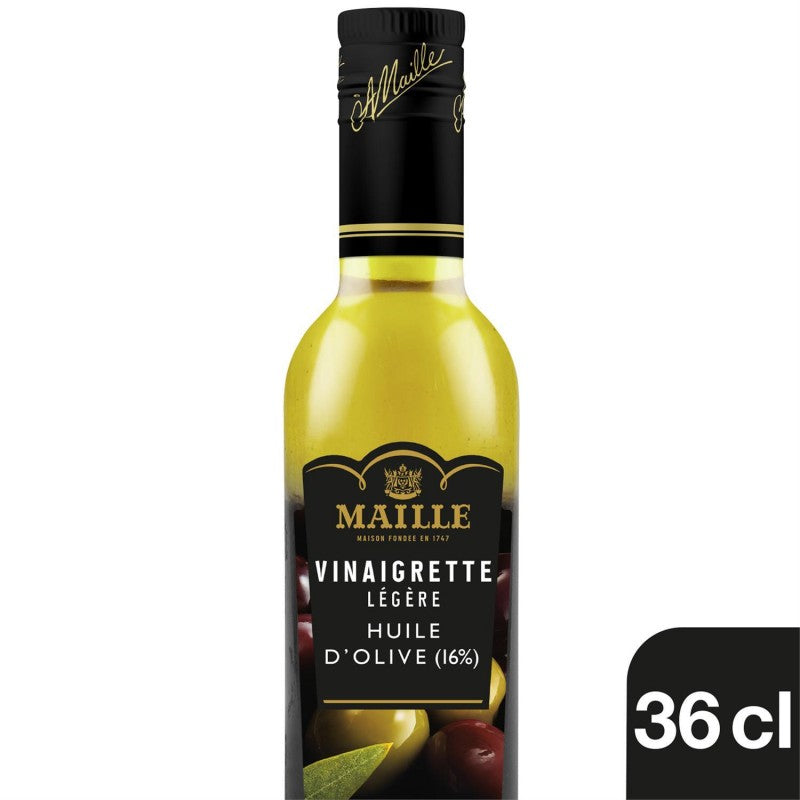 MAILLE Vinaigrette Huile D'Olive Et Olive Noire 360Ml - Marché Du Coin