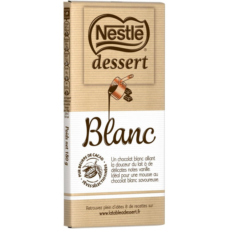 NESTLÉ Dessert Tablette Chocolat Blanc 180G - Marché Du Coin