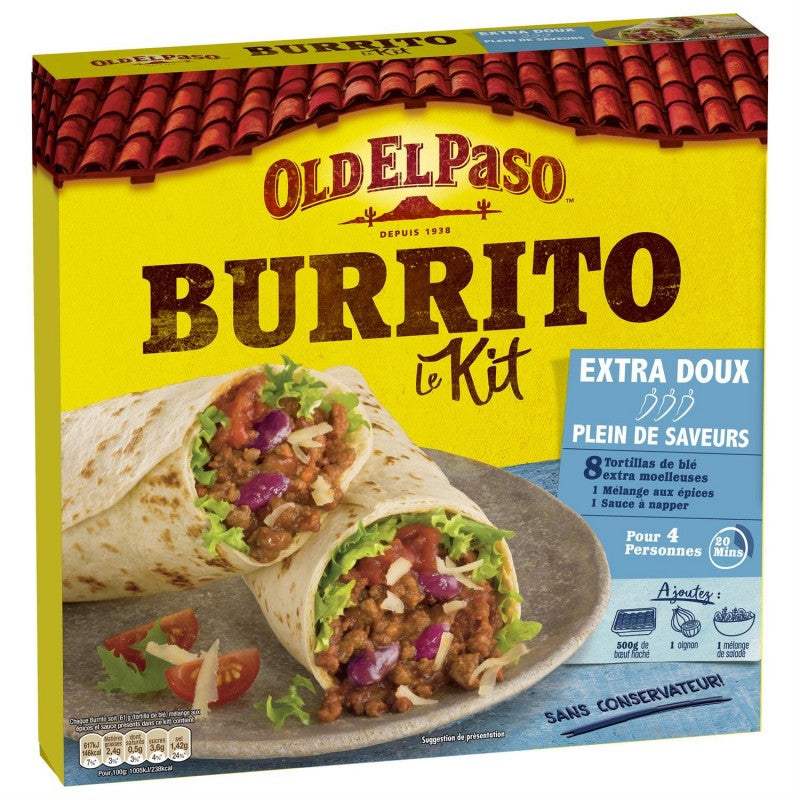 OLD EL PASO Burrito Kit Sans Piment 491G - Marché Du Coin