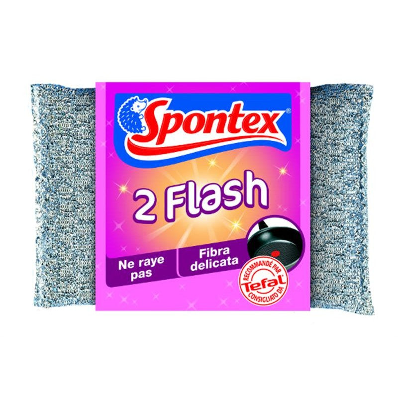 SPONTEX Tampon Flash Ne Raye Pas 2 Éponges - Marché Du Coin