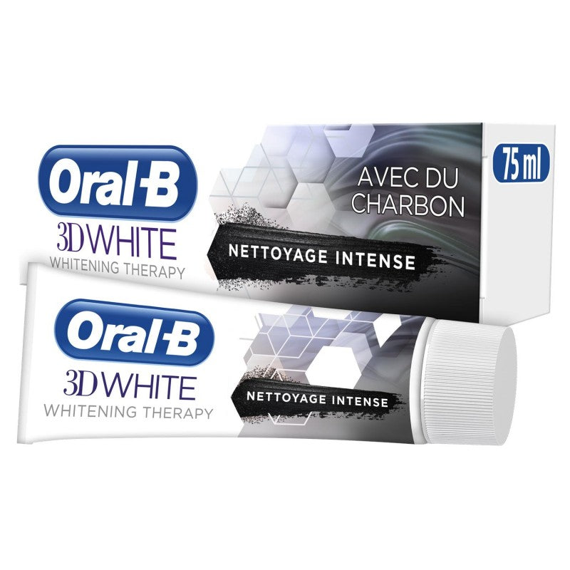 ORAL-B Oral B Manuel 3D White Dentifrice Whitening Therapy Charbon 75Ml - Marché Du Coin