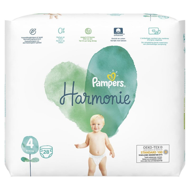 PAMPERS Harmonie Geant Couches T4 X28 - Marché Du Coin