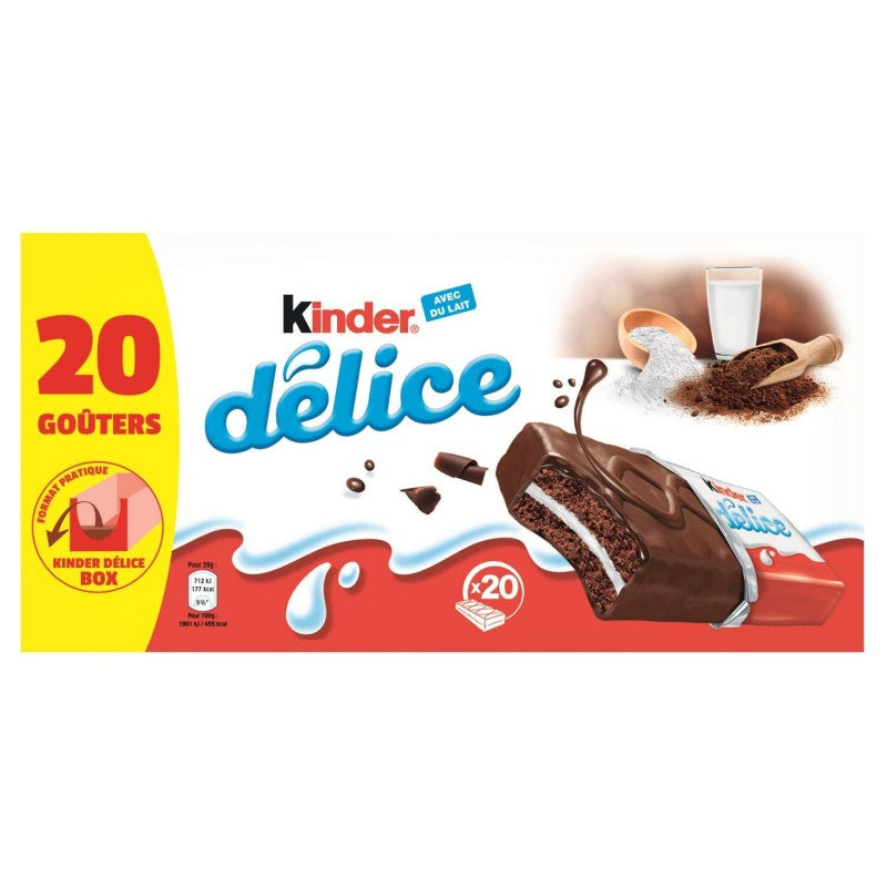 KINDER Delice Cacao Pack 20 Pièces 780G - Marché Du Coin