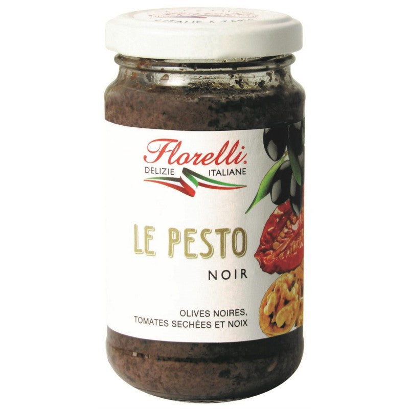FLORELLI Pesto Aux Olives Noires 190G - Marché Du Coin