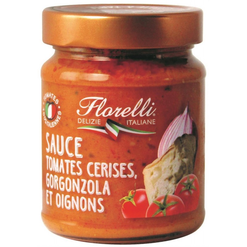 FLORELLI Sauce Aux Tomates Cerises Gorgonzola Et Oignons 250G - Marché Du Coin
