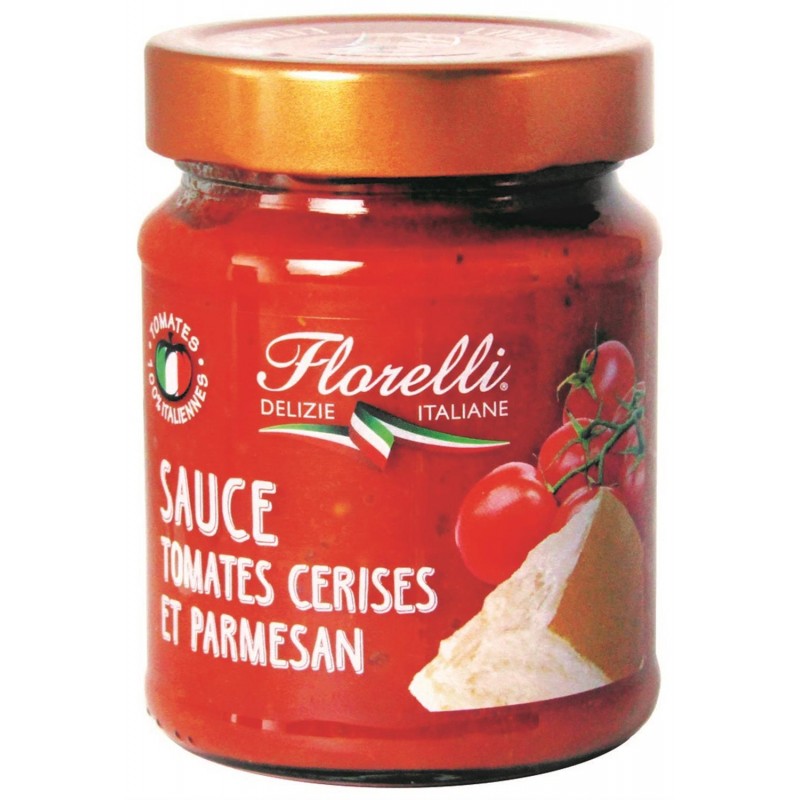 FLORELLI Sauce Tomates Cerises Et Parmesan 250G - Marché Du Coin