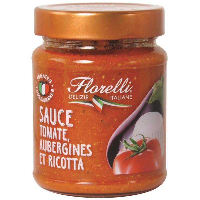 FLORELLI Sauce Tomate Aubergiones Et Ricotta 250G - Marché Du Coin