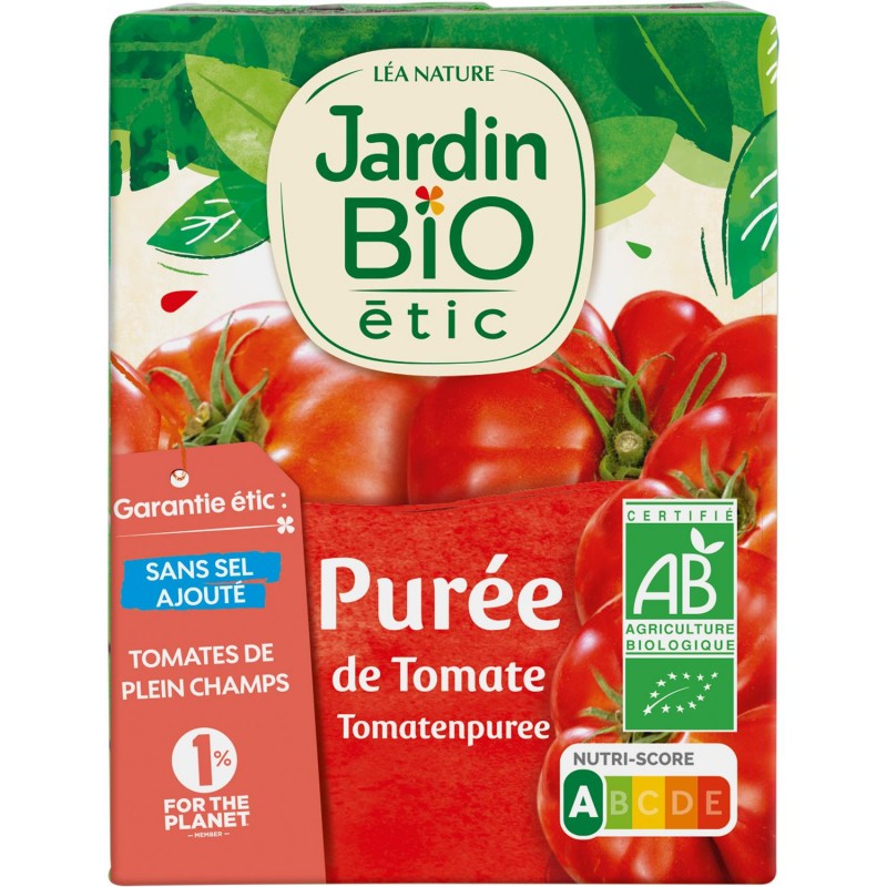 JARDIN BIO Purée De Tomates Bio 200G - Marché Du Coin