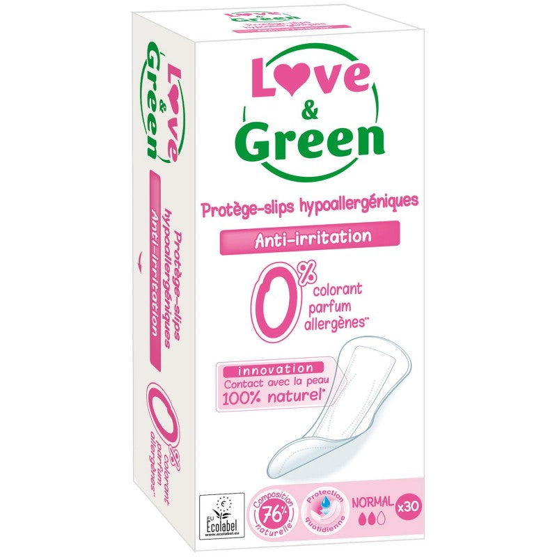 LOVE & GREEN Protége Slips Naturel 0% X30 - Marché Du Coin