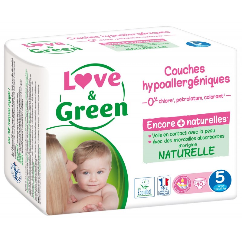 LOVE & GREEN Couches Écologiques T5 X40 - Marché Du Coin
