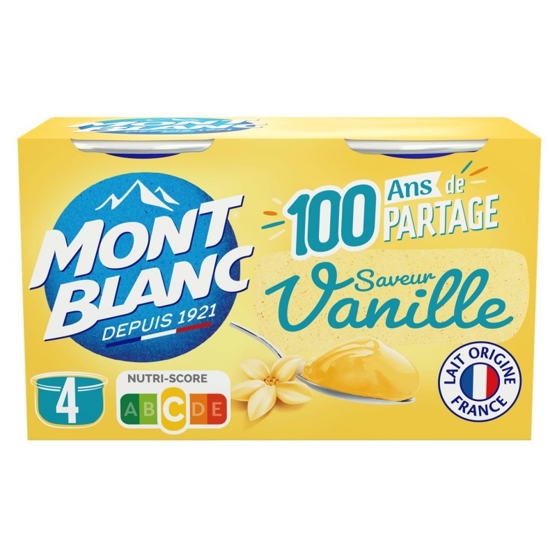 MONT BLANC Vanille 4X125G - Marché Du Coin