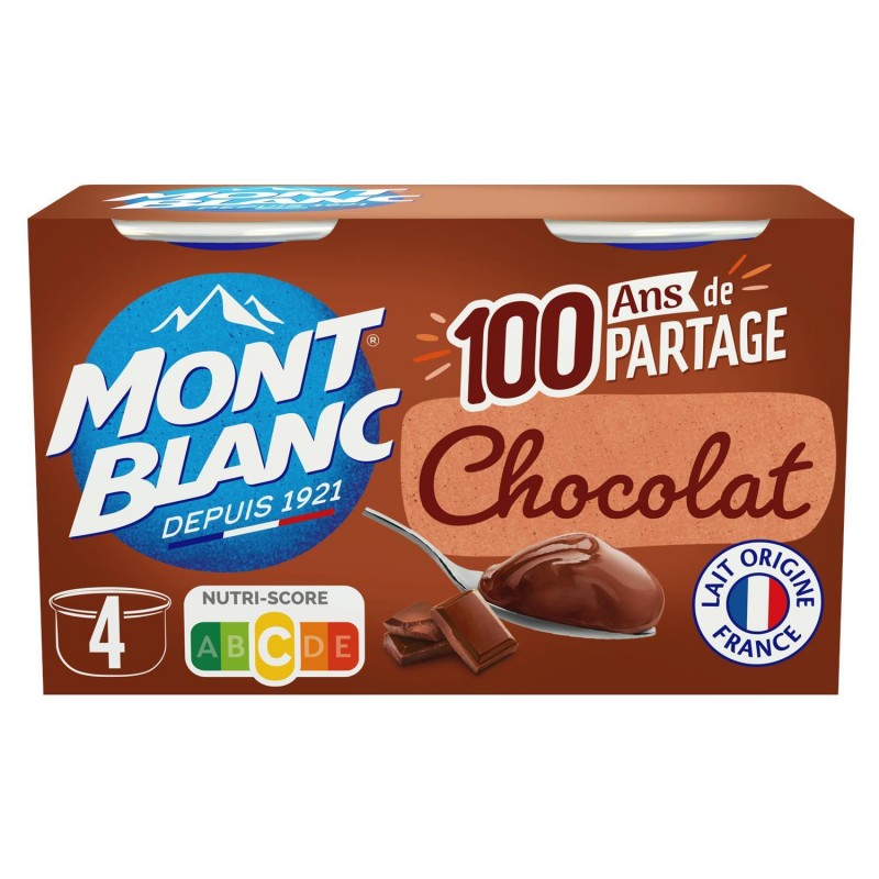 MONT BLANC Crème Dessert Chocolat 500G - Marché Du Coin