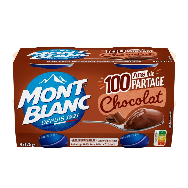 MONT BLANC Crème Dessert Chocolat 500G - Marché Du Coin