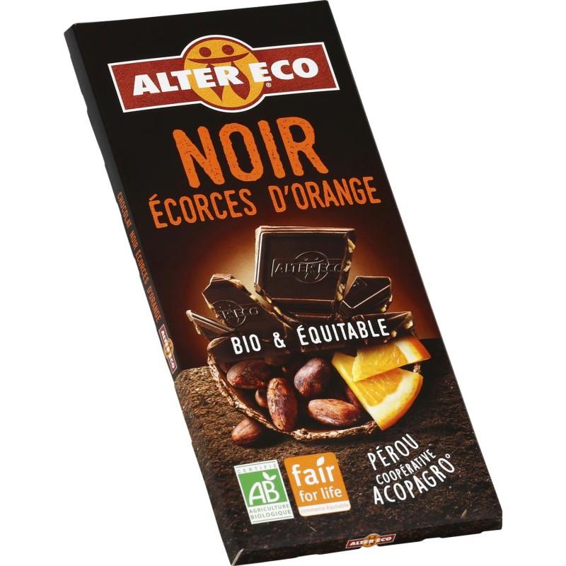 ALTER ECO Chocolat Noir Écorces D'Orange Bio 100G - Marché Du Coin