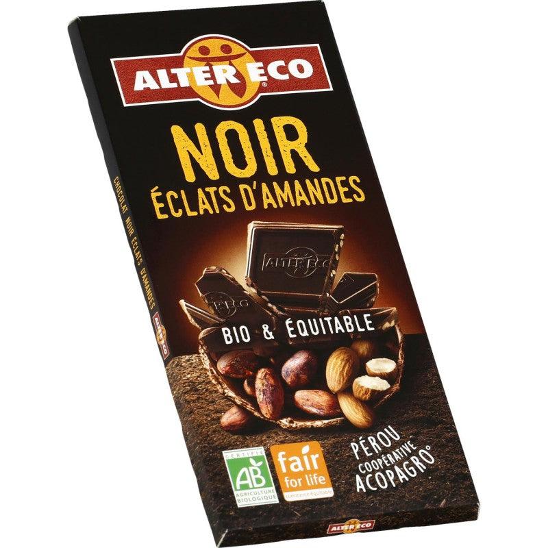 ALTER ECO Chocolat Noir Éclats D'Amandes Bio 100G - Marché Du Coin