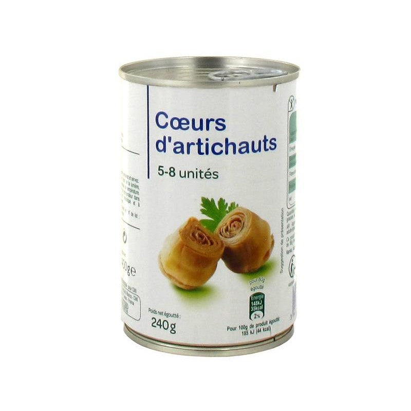 PRODUIT DISCOUNT Coeur D'Artichaut 5/8 Boite 1/2 240G - Marché Du Coin