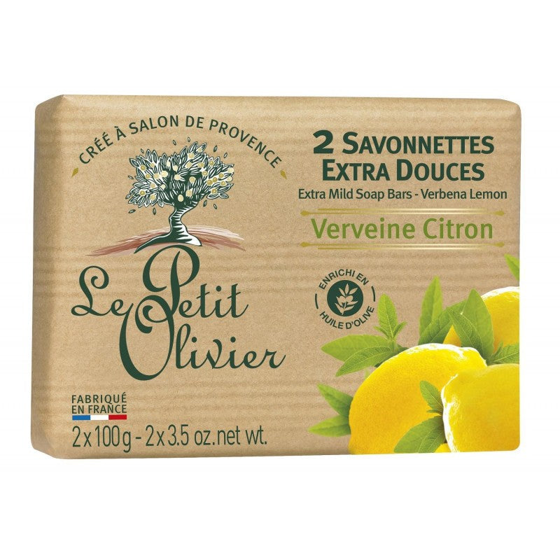 LE PETIT OLIVIER Savons Verveine Citron 2X100G - Marché Du Coin