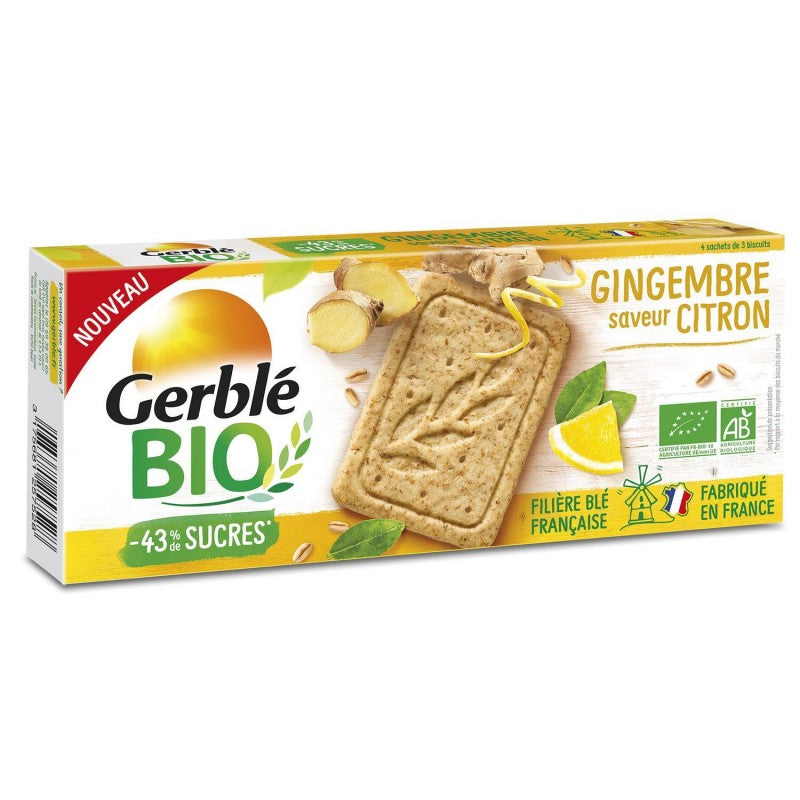 GERBLÉ Sablé Citron Gingembre Bio 132G - Marché Du Coin
