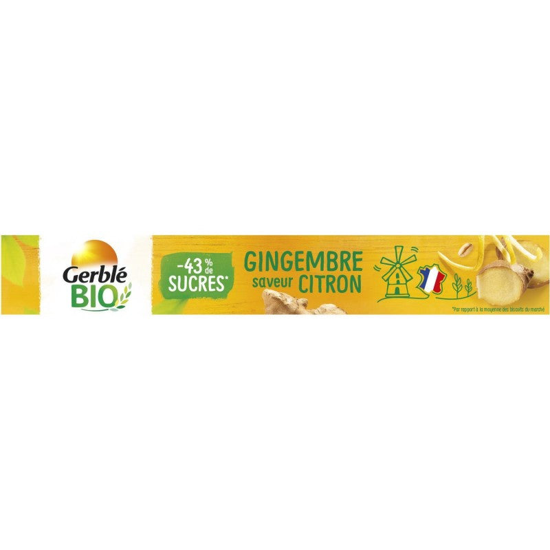 GERBLÉ Sablé Citron Gingembre Bio 132G - Marché Du Coin