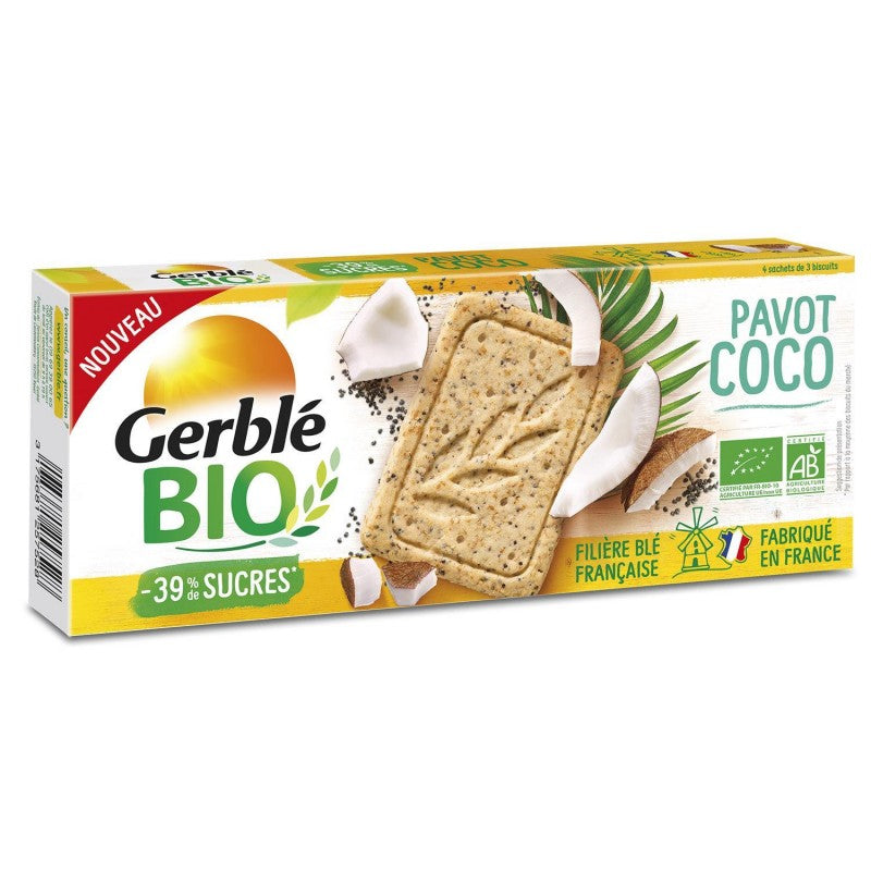 GERBLÉ Sablé Coco Pavot Bio 132G - Marché Du Coin