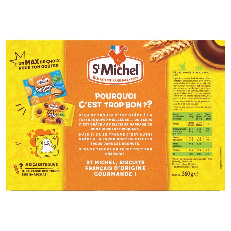 ST MICHEL Doonuts Nappés Au Chocolat 360G - Marché Du Coin