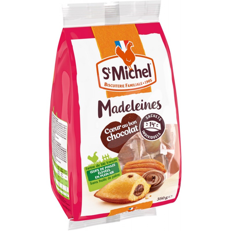 ST MICHEL Madeleines Fourrees Chocolat 350G - Marché Du Coin