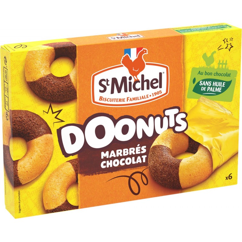 ST MICHEL Doonuts Marbres Au Chocolat 180G - Marché Du Coin