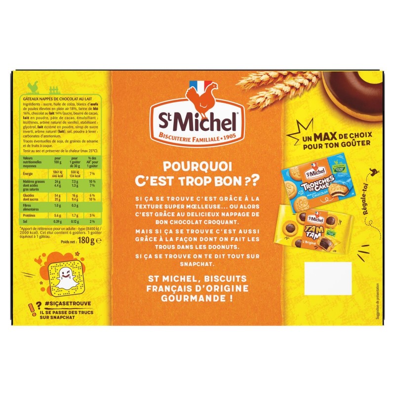 ST MICHEL Doonuts Nappes Au Chocolat 180G - Marché Du Coin