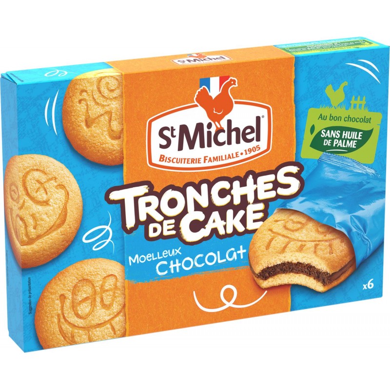 ST MICHEL Tronches De Cake Moelleux Chocolat 175G - Marché Du Coin
