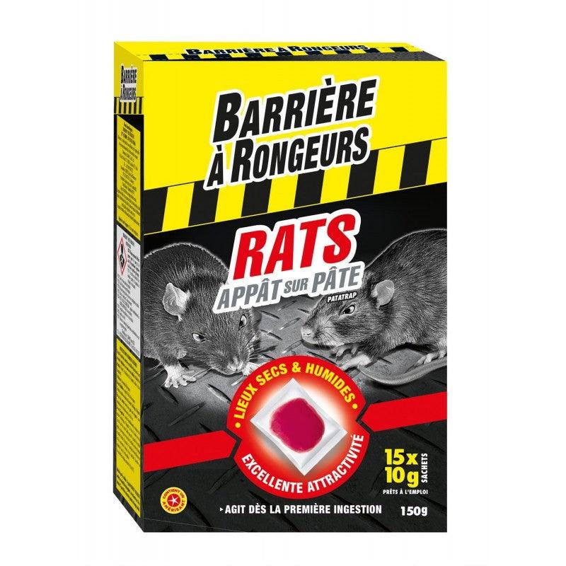 BARRIERE A RONGEURS Barrière À Rongeurs Rats Appât Sur Pâte 150 G - Marché Du Coin