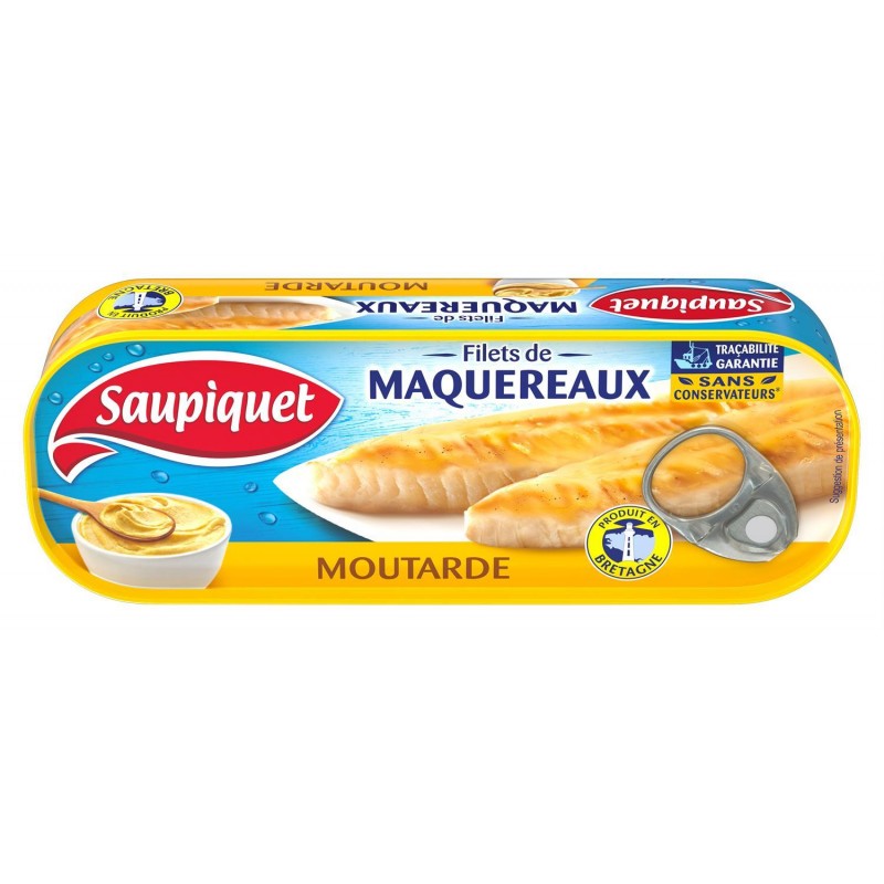 SAUPIQUET Filets Maquereaux Moutarde 169G - Marché Du Coin