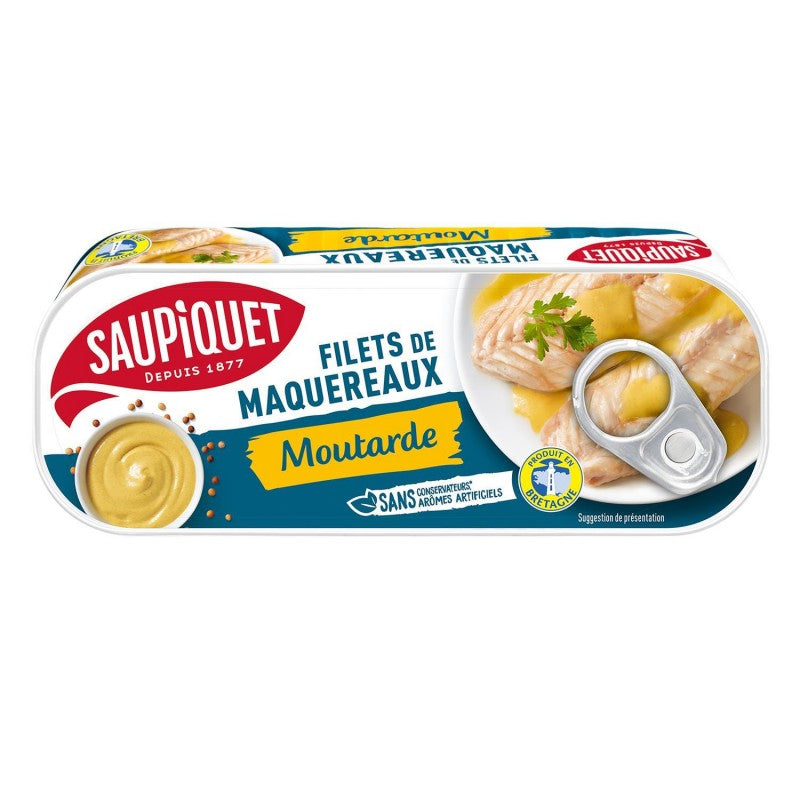 SAUPIQUET Filets Maquereaux Moutarde 169G - Marché Du Coin