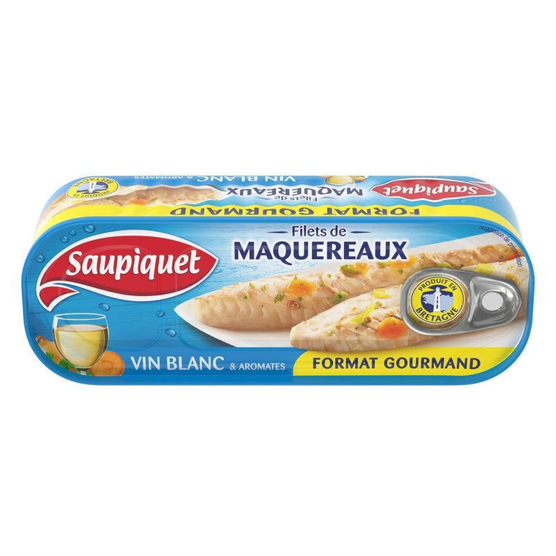 SAUPIQUET Filets De Maquereaux Au Muscadet 1/3 235G - Marché Du Coin